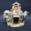 RARE Hand Painted Ceramic Miniature Rabbit Teapot House!!! (1)