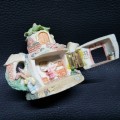 RARE Hand Painted Ceramic Miniature Rabbit Teapot House!!! (1)