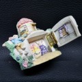 RARE Hand Painted Ceramic Miniature Rabbit Teapot House!!! (2)