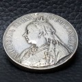 RARE Sterling Silver Victoria Regina ET Emperatrix Coin Pendant