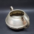 Vintage Hammered English Pewter Sugar Pot