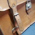 RARE Vintage Brown Briefcase With Leather Handle (Good Condition)