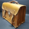 RARE Vintage Brown Briefcase With Leather Handle (Good Condition)