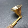 Original Brass and Wood Handle Candle Snuffer