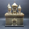 RARE!!! Brass Castle Themed Music Liqueur Decanter and Glass Box!!! (Working)
