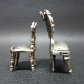Miniature Decorative Pewter Chairs!!!