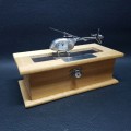 Collectible Boxed Metal Helicopter Clock!!!