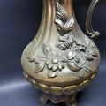 Large Italian Botanical Themed Metal Vase