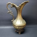 Large Italian Botanical Themed Metal Vase