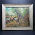 Framed Detailed landscape Oil on Board Signed by artist (650mm x 550mm)