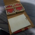 Vintage Double Playing Card Deck in Original Leather Pouch