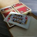 Vintage Double Playing Card Deck in Original Leather Pouch