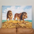 LARGE Original Oil on Stretched Canvas by LO Botes (1500mm x 1000mm)
