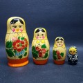 Detailed Hand Painted 4 Level Russian Nesting Doll