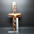 Large Hand Crafted Wood Crucifix