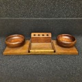 Handcrafted Wood Desk Pen Stand and Sorting Trays