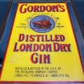 Framed Vintage Gordon's Gin Bar Mirror