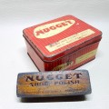 RARE!!! Original Vintage Nugget Polish Tin and Nugget Brush!!!