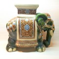 RARE!!! Large VintageGlazed Porcelain Oriental Elephant!!!