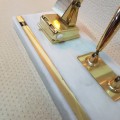 RARE!!! Vintage Brass and Marble Pen and Date Stand!!!