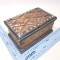 RARE!!! Highly Decorative Hand Crafted Wood and Mother of Pearl Inlay Trinket Box!!!