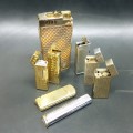 MASSIVE Upright Gold and Silver-plate Lighters and Lighter-case lighter Collection!!!