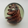 Large Had Blown Glass Paperweight Egg!!!