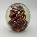 Large Had Blown Glass Paperweight Egg!!!