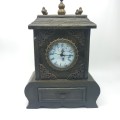 Large Vintage Styled Decorative Wood Mantel Clock!!!