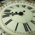 RARE!!!! Vintage Enamel Kitchen Wall Clock With Original Brass Movement!!!