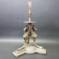 RARE!!! Highly Detailed Victorian Silver-plate Candle Stand!!!