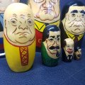 RARE!!! LARGE USSR Hand Painted Soviet Leader Russian Nesting Doll!!! (230mm)