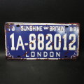 Reproduces Embossed Vintage Look Britain Number Plate!!!