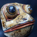 Original Hand Crafted Wood Oriental Frog Mask With Moving Mouth!!!
