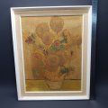 Vintage Print on Cloth Vincent van Gogh Sunflowers (480 x 380)