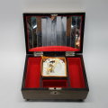 Vintage Gloss Veneered Wood and Cameo Icon Musical Jewelry Box!!! (Working)