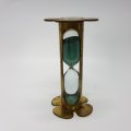 Vintage Brass and Glass Hour Glass (Minute Timer)