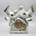 Highly Decorative Glazed Porcelain Dove Themed Mantel Clock!!! (Working)