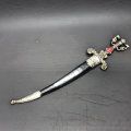 Vintage Highly Decorative Middle Eastern Dagger Styled Letter Opener with Sheath!!!