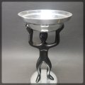Large Silver Metal Man Holding Candle Stand!!!