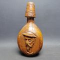 RARE!!! Vintage Highly Decorative Detailed Hand Crafted Spanish Leather Covered Bottle!!!