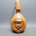 RARE!!! Vintage Highly Decorative Detailed Hand Crafted Spanish Leather Covered Bottle!!!