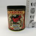 Original Vintage Lithographed Cardinal Bird Seed Tin!!!