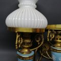 Vintage Brass Glass and Porcelain Wall Lamps!!! - Only one Glass Shade