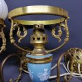 Vintage Brass Glass and Porcelain Wall Lamps!!! - Only one Glass Shade