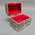 Highly Detailed Small Silver-plate Trinket Box!!!