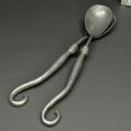 Two Large Pewter Serving Salad Serving Spoons - Bid for Both!!!