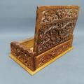Vintage Highly Detailed Hand Crafted Rosewood Letter Box!!!
