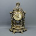 Highly Decorative and Ornamental Pressed Brass Metal German Mantle Clock!!!