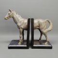 Original Equestrian Themed Highly Detailed Applied Bronze Book Ends!!!